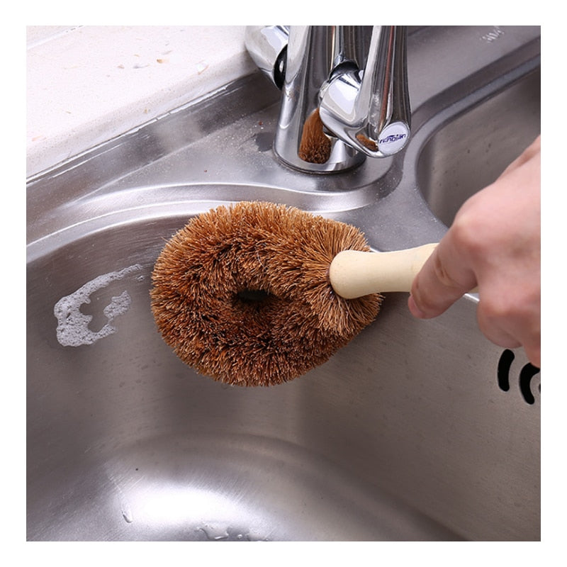 Natural Coconut Coir Fiber Brush Multipurpose Use