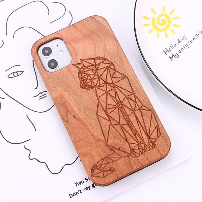 Wood iPhone XR Phone Cases - Carved