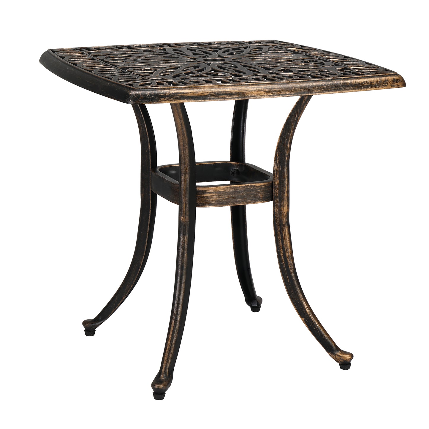 21.3inch Square Garden Cast Aluminum Table Bronze