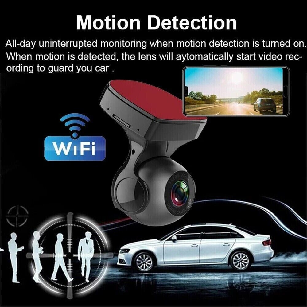 170° WiFi Dash Cam Recorder Car Camera HD 1080P Car DVR Vehicle Video G-Sensor