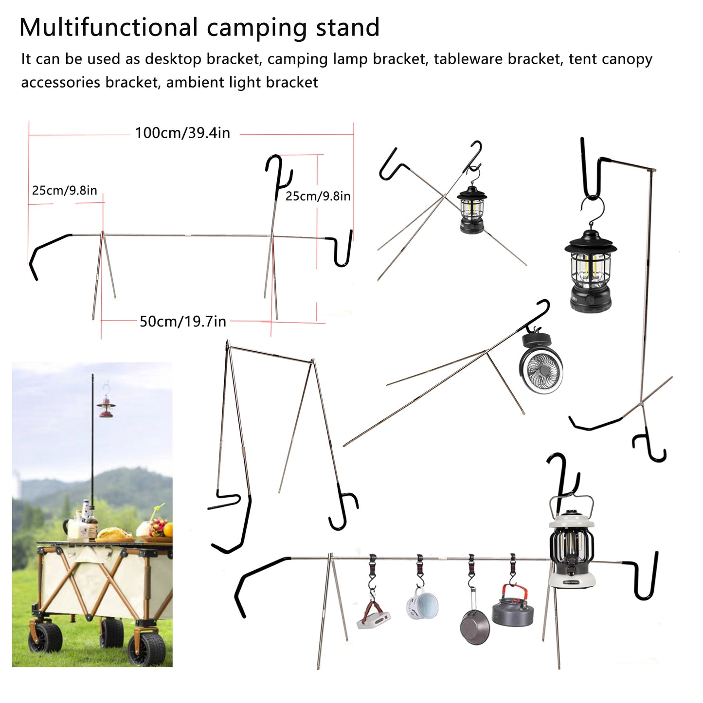 Car emergency use kit, multi-functional vehicle maintenance parts bracket, auto parts, outdoor supplies