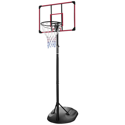 Portable Basketball Hoop System Stand Height Adjustable 7.5ft - 9.2ft with 32 Inch Backboard and Wheels for Youth Adults