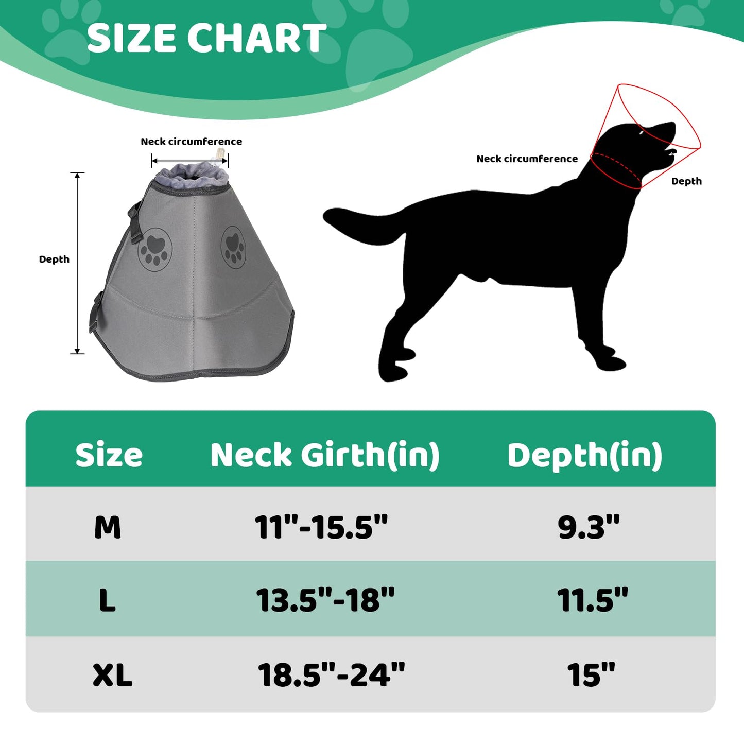 Breathable Dog Recovery Collar Soft Dog Cone Prevent Licking and Scratching Wounds after Surgery