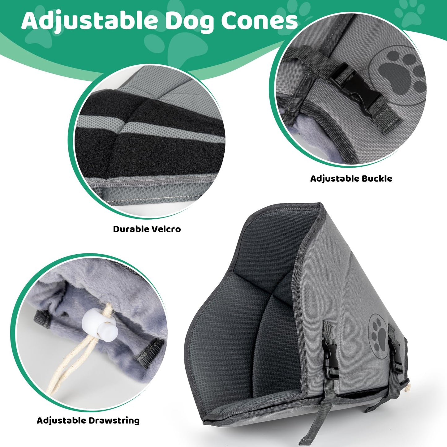 Breathable Dog Recovery Collar Soft Dog Cone Prevent Licking and Scratching Wounds after Surgery