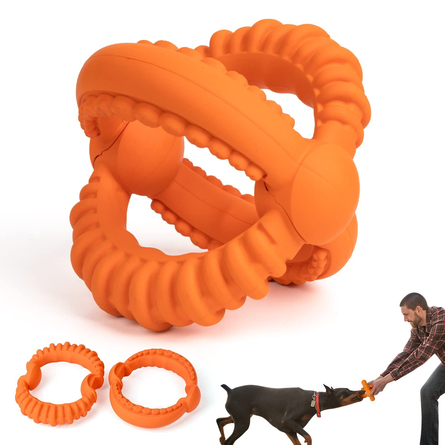 Interactive Dog Toys Natural Rubber Dog Chew Toys Suitable for Large Dogs for Teeth Cleaning Toy