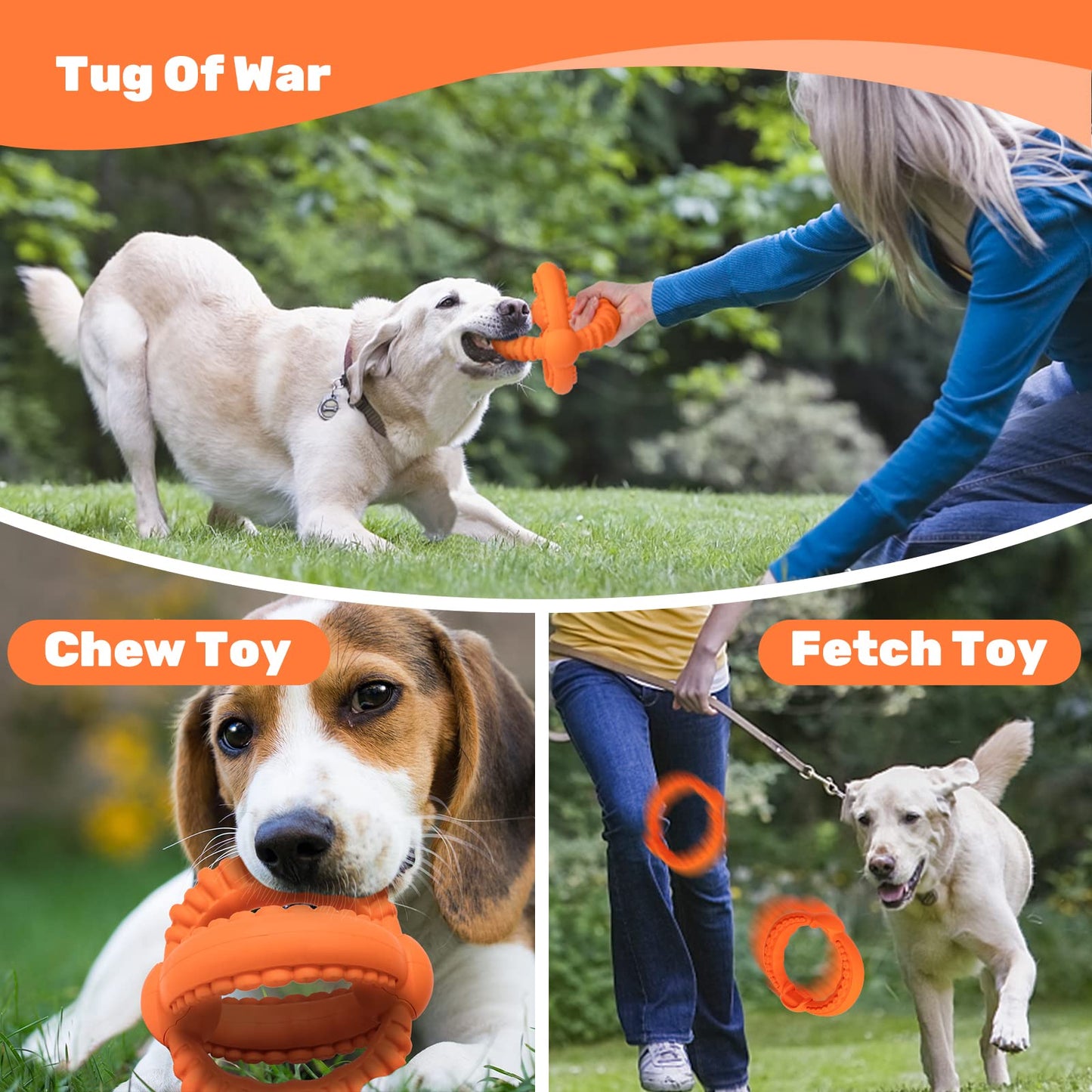 Interactive Dog Toys Natural Rubber Dog Chew Toys Suitable for Large Dogs for Teeth Cleaning Toy