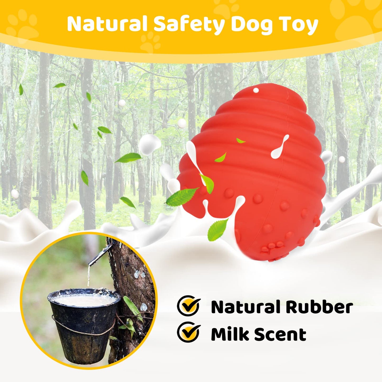 Dog Chew Toy Honeycomb Interactive Dog Educational Toy Natural Rubber Durable Puppy Dog Slow Feeding Toy(Red)