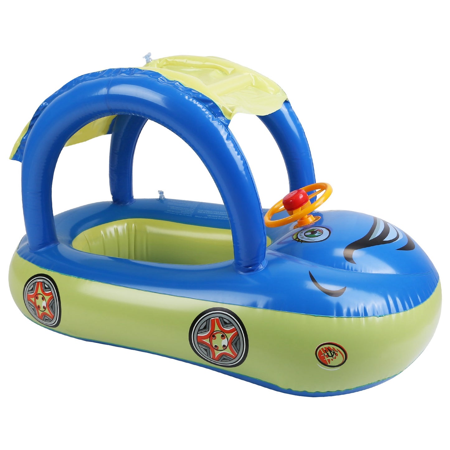 Inflatable Pool Float Car Shaped Toddler Swimming Float Boat Pool Toy for 1-3 Year-Old Kids Infant Toddlers