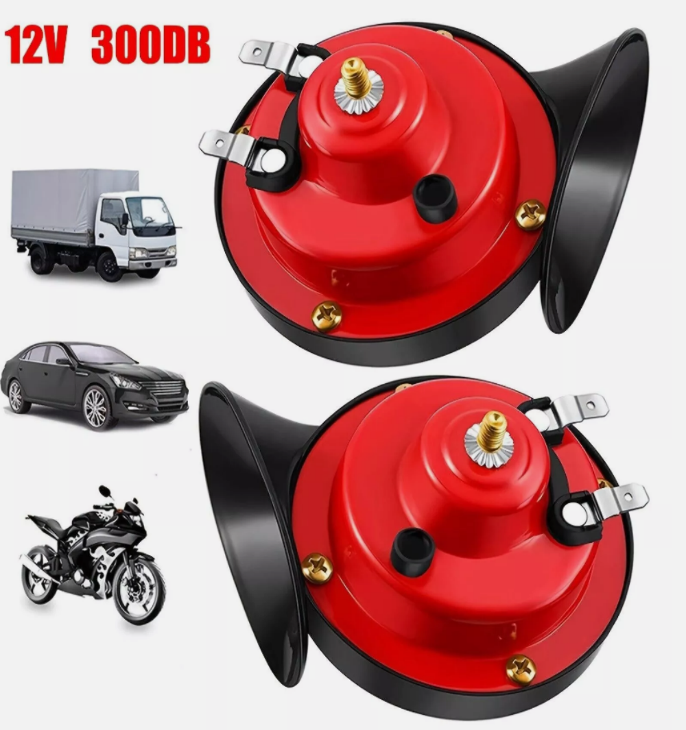 2PC 12V 300DB Super Loud Train Air Horn Waterproof for Motorcycle Car Truck SUV Boat