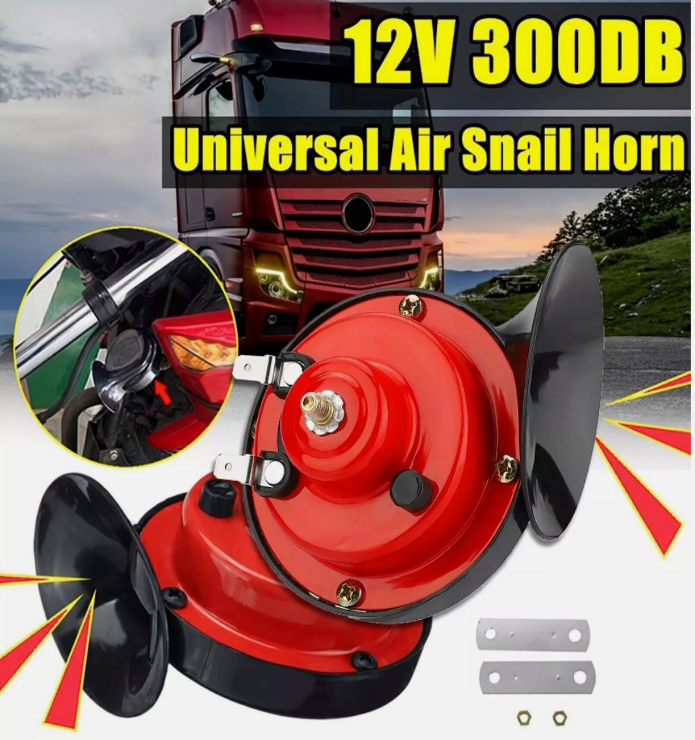 2PC 12V 300DB Super Loud Train Air Horn Waterproof for Motorcycle Car Truck SUV Boat