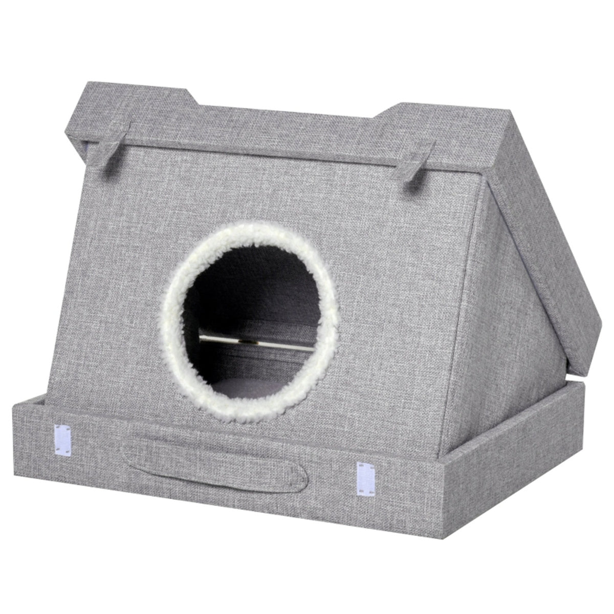 Two in one Cat House Cat Bed Grey