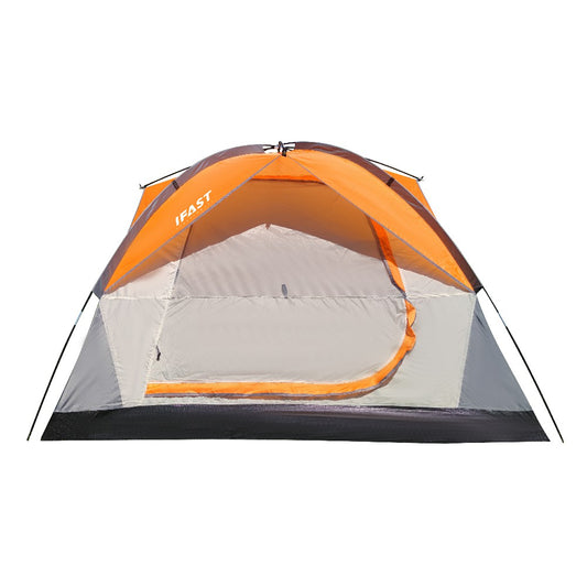 2-6 person Family Camping Tents Outdoor Double Layers Waterproof Windproof Portable Easy Set Up Camping Gear