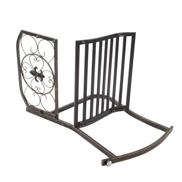 Flat Tube Single Rocking Chair Bronze Color