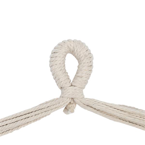 Hammock Distinctive Cotton Canvas Hanging Rope Chair with Pillows Beige