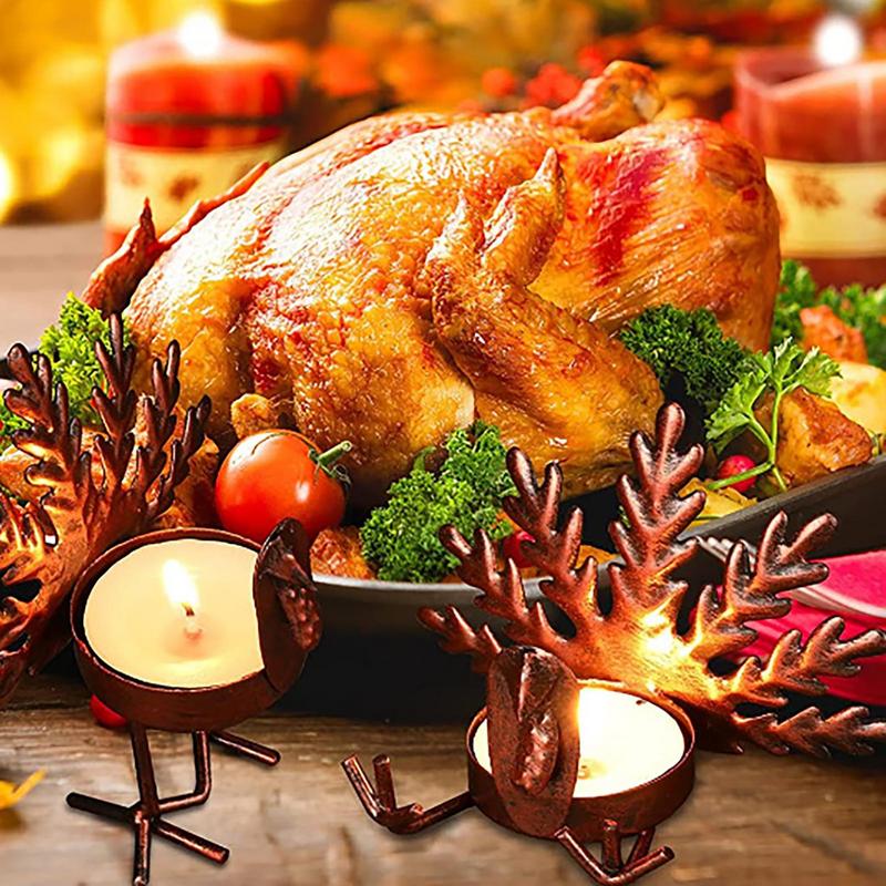 Teelichthalter in Türkei-Form, Thanksgiving, Tischdekoration, Weihnachten, 6 Stück