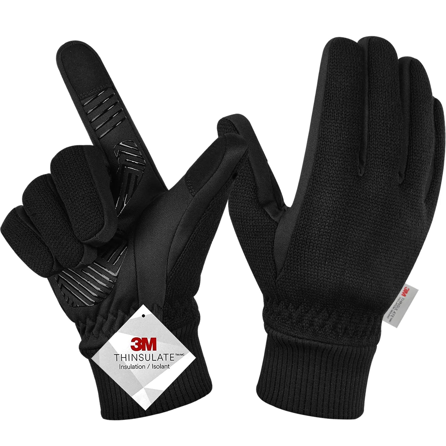 Winter Gloves -10°F 3M Thinsulate Warm Gloves Bike Gloves Cycling Gloves for Driving/Cycling/Running/Hiking