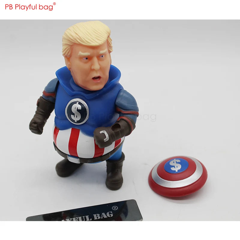 10CM Movable Trump cosplay PVC action figure Novelty action figure Super Hero