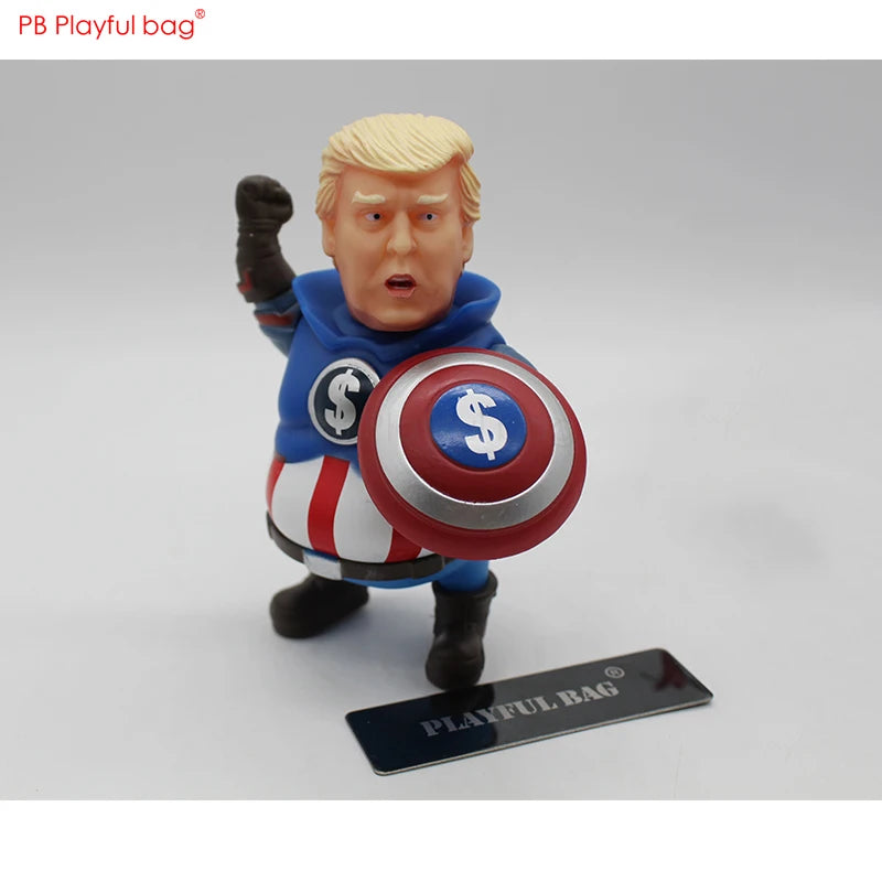 10CM Movable Trump cosplay PVC action figure Novelty action figure Super Hero