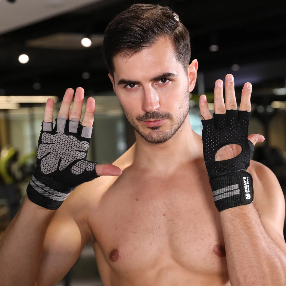 Workout Gloves Full Palm Protection for Gym, Cycling, Exercise, Breathable, Super Lightweight for Mens and Women
