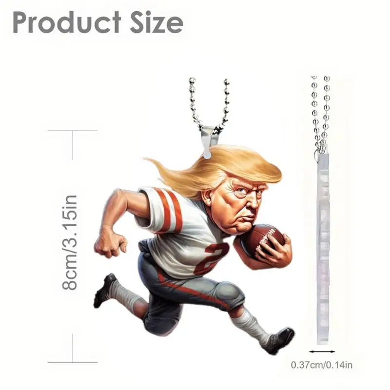 Car Pendant Acrylic Donald Trump Rearview Pendant Spoof Keychain Hanging Ornament