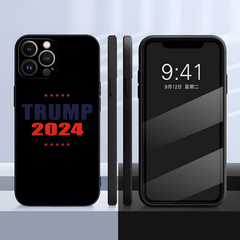 Trump 2024 Phone Case Funda For Apple Iphone 14 Pro Max 12 13 Mini 11 Xr X Xs Soft Shockproof Back Cover