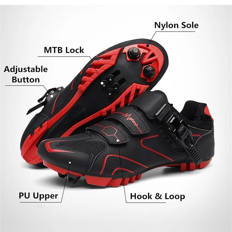 Mountain Bike Shoes for Men and Women Cycling Shoes MTB Shoes Quick Ratchet Buckle Compatible with SPD System Pedal