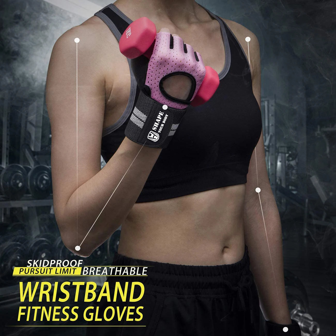 Workout Gloves Full Palm Protection for Gym, Cycling, Exercise, Breathable, Super Lightweight for Mens and Women