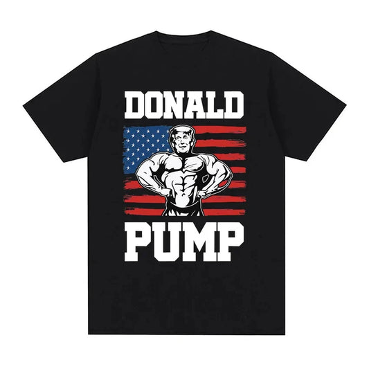 Funny Trump Donald Pump Meme Gym Graphic TShirts Women Harajuku Hip Hop Fashion Tee Unisex Oversized