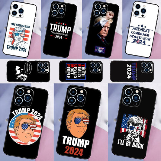 Trump 2024 Case For iPhone 14 Pro 11 12 13 Pro Max XS X XR Soft Cover