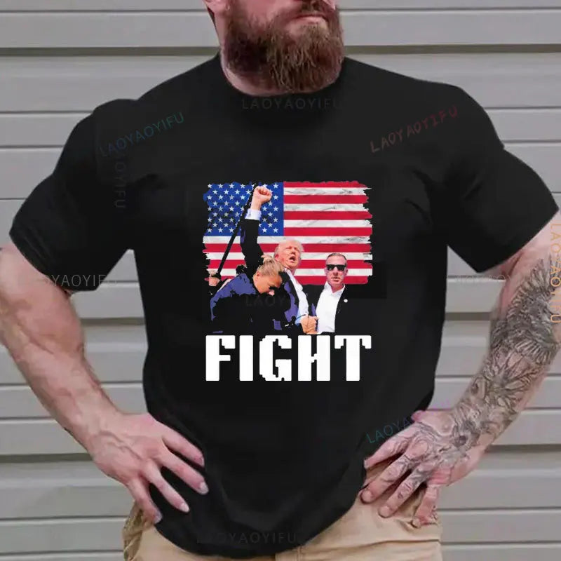 Trump Pray for Peace Tshirt FightTank T-shirt Donald Trump Fight 2024 Tee Donald Trump ShotFight 100% Cotton Shirt