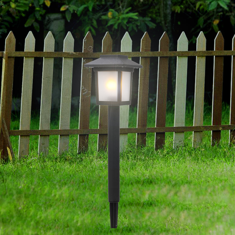 Lampe torche solaire étanche 6 pièces éclairage décoratif extérieur avec flammes dansantes scintillantes marche/arrêt automatique