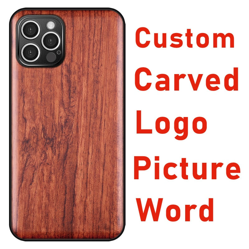 Custom Engraving in Rosewood for iPhone
