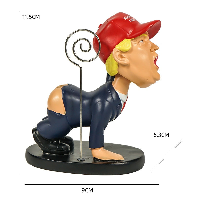 Trump Bobble Head Porte-stylo Mémo Clip Ornement de bureau Nouveauté Gag Cadeau