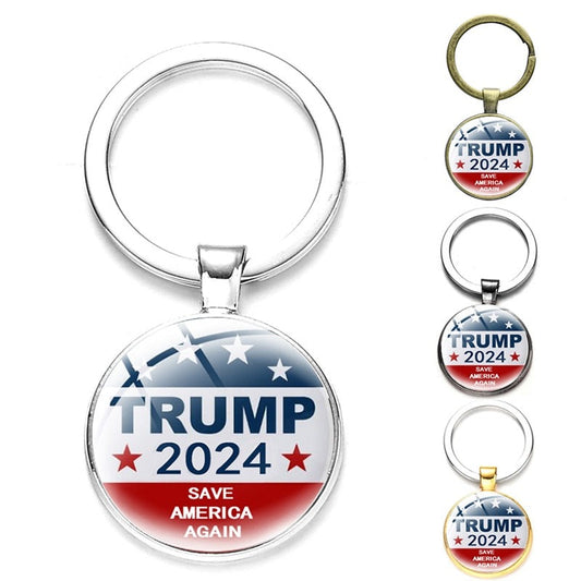 Nouveau Trump 2024 Save America Again Porte-clés Bijoux Décorations Cadeau