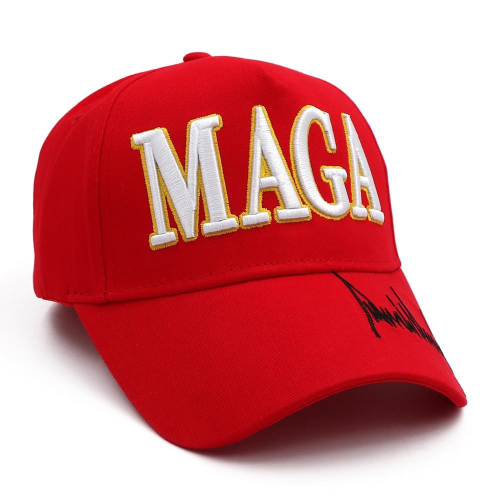 Nouveau Donald Trump 2024 Cap USA Drapeau Casquettes de Baseball MAGA Trump Signature Snapback Président Chapeau Broderie 3D