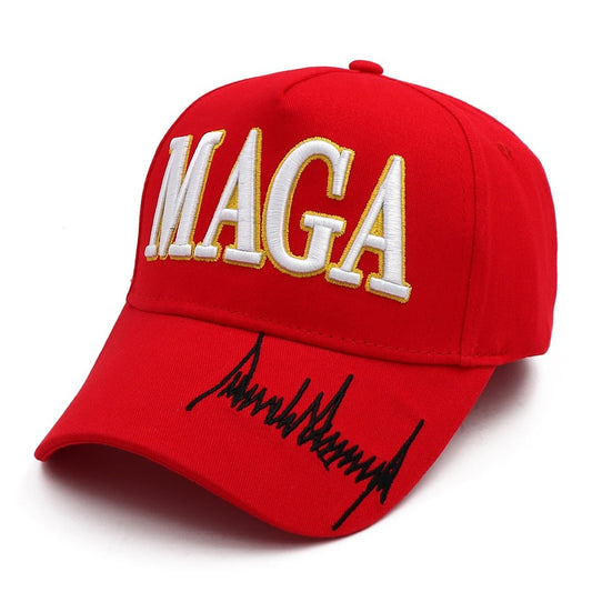 Neue Donald Trump 2024-Kappe, USA-Flagge, Baseballkappen, MAGA Trump Signature Snapback-Präsidentenhut, 3D-Stickerei