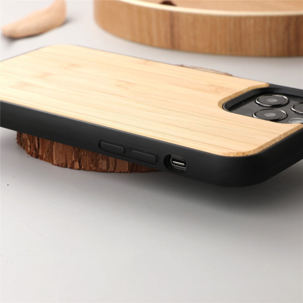 Stoßfeste Holzhüllen für iPhone 13 12 11 Pro Max Mini XS X XR SE 7 8 6S Plus