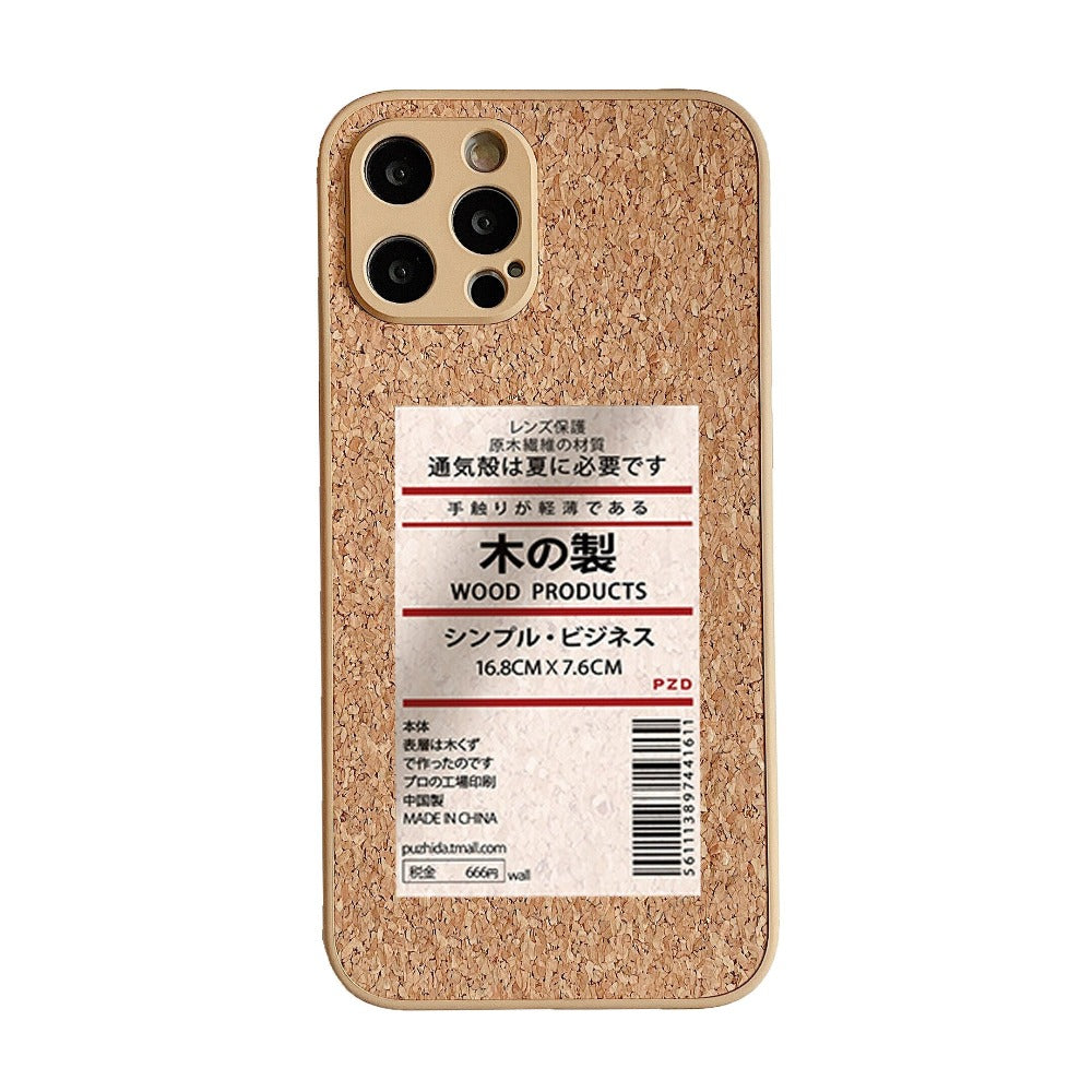 Étui antichoc respirant en bois de liège pour iPhone 13 12 11 Pro Max 13 12 Mini XS Max XR X 7 8 Plus, avec protection d'objectif