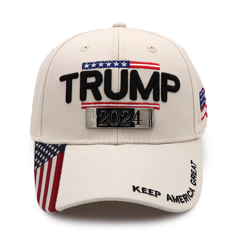 Donald Trump 2024 Kappe, Camouflage, USA-Flagge, Baseballkappen, Keep America Great, Snapback-Präsidentenhut, 3D-Stickerei