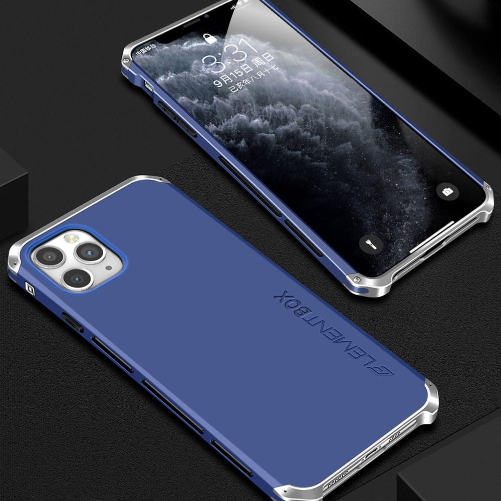 Stoßfeste, schlanke Schutzhülle mit Aluminiumrahmen für iPhone 12 Pro 11 Pro X XS MAX XR 6 6S 8 7 Plus SE2020 2022 ELEMENT