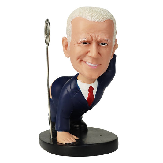 Biden Bobble Head Pen Holder Memo Clip Desktop Ornament Novelty Gag Gift for Trump Fans