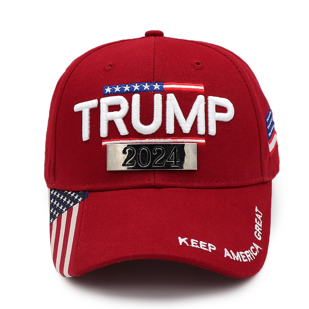 Donald Trump 2024 Cap Camouflage USA Flag Baseball Caps Keep America Great Snapback President Hat 3D Embroidery
