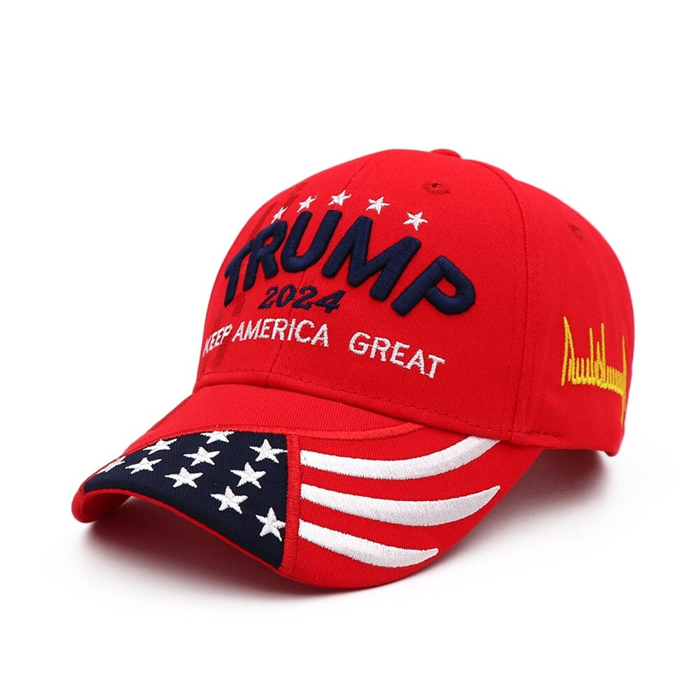 Nouveau Donald Trump 2024 Cap USA Baseball Caps Keep America Great Snapback President Hat 3D Broderie Chapeaux
