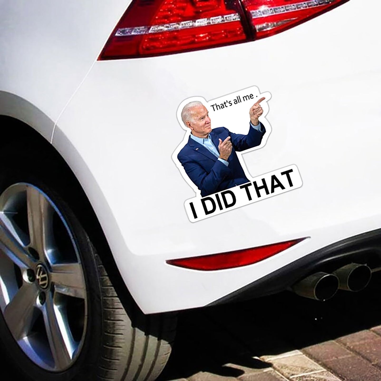 100pcs I Did That Car Stickers Waterproof Joe Biden Funny Stickers Reflective Decals