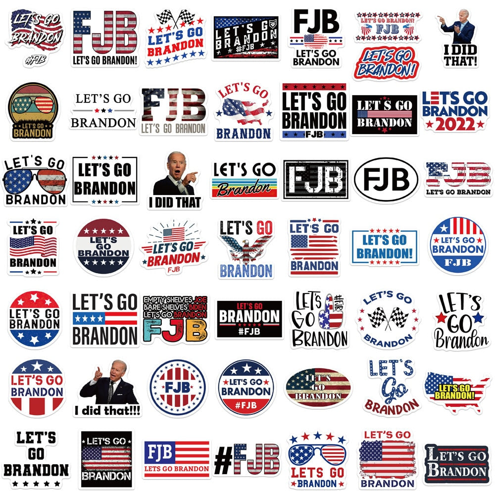 Joe Biden America President Stickers I Did That Let's Go Brandon 10/30/50pcs