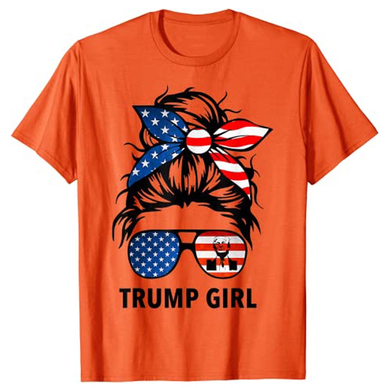 Yes I'm A Trump Girl Get Over It - Trump 2024 Wahlgeschenk T-Shirt Humor Lustiges Grafik-T-Shirt
