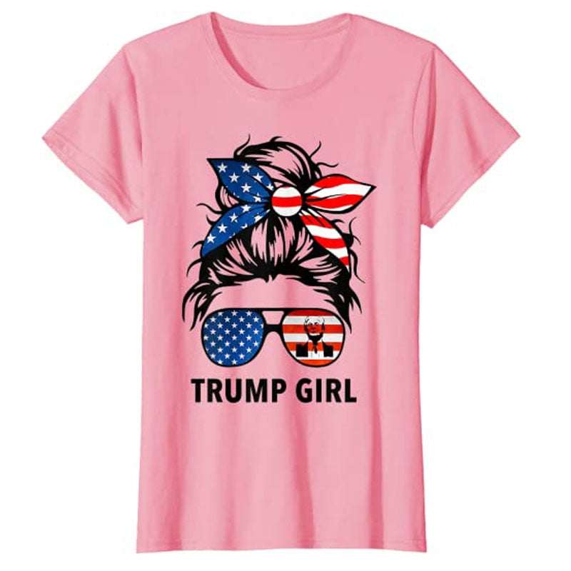 Yes I'm A Trump Girl Get Over It - Trump 2024 Election Gift T-Shirt Humor Funny Graphic Tee