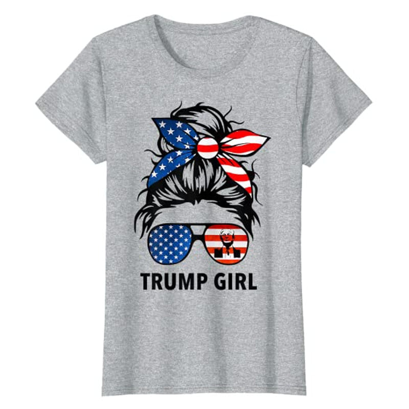 Oui, je suis une fille Trump Get Over It - Trump 2024 Election Gift T-Shirt Humour Funny Graphic Tee