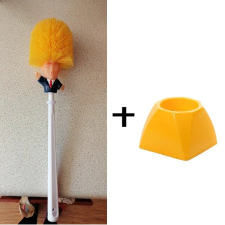 Funny Gifts - Bathroom Donald Trump Toilet Brush with Holder Set
